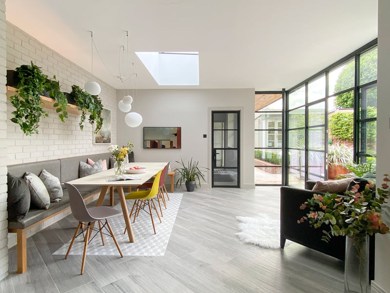 Modern Open Plan Dining Room Extension and Scandi Interior Style