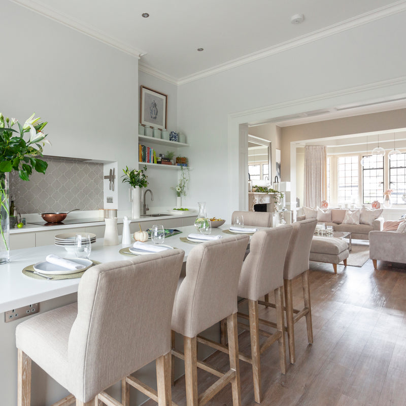 Ivywell Interiors designed and styled this open plan kitchen and living room for a period property in Bristol.