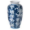 Blue Palm Motif Vase