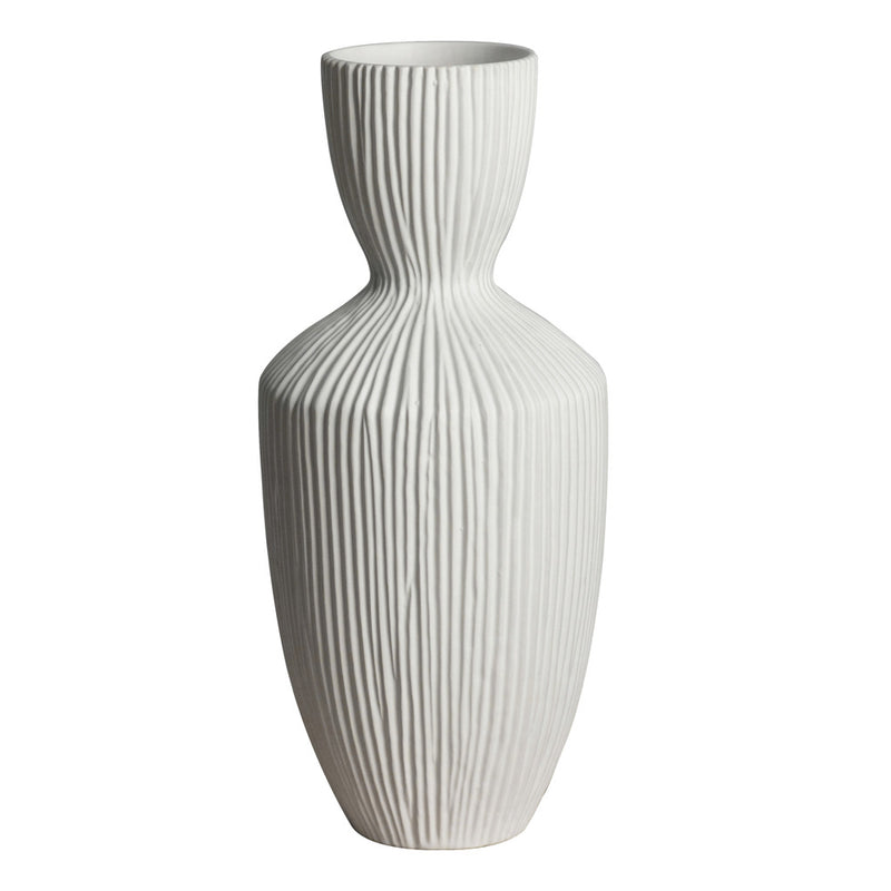 Ansford II White Textured Vase