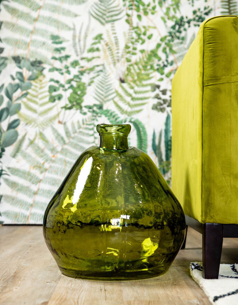 Gordano IV Recycled Green Glass Vase