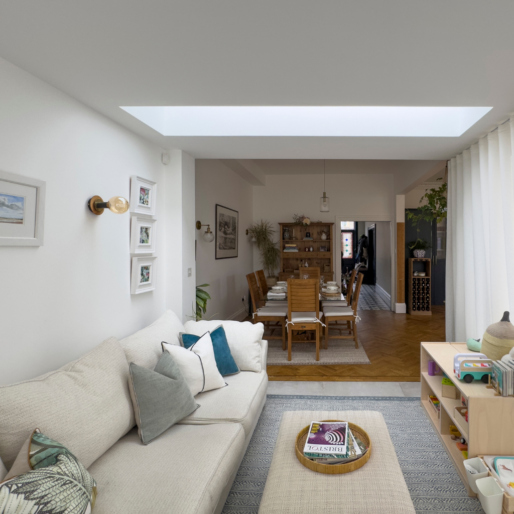 Snug in contemporary ground floor extension of Edwardian period home